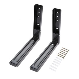 Hniuyun Universal Wall-Mounted Microwave Brackets, Arms Extend & Foldable Fit for Most of Microwaves (Black)