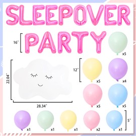 LaVenty 43 PCS Sleepover Party Decoration Sleepover Party Banner Mean Girls Party Decoration Pajama Party Decoration Sleepover Party Girls Night Out Party Decoration