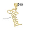 Charm America - Gold Vertical Blessed Charm - 10 Karat