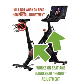 TreadLife Fitness Vertical Seat Post Pin Adjustable L-Handle Lever - Compatible with Peloton Bikes