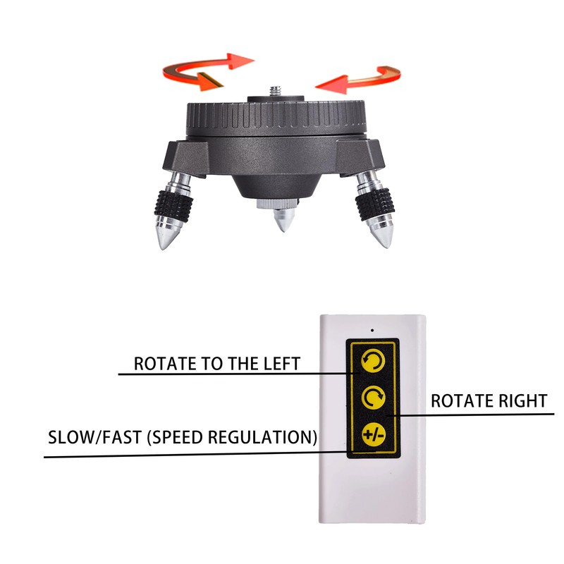 Laser level pole telescoping with electric rotating base 13.8 feet/4.2M