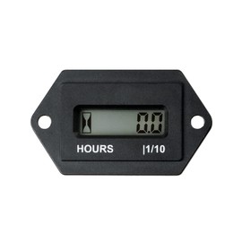 NInE-ROnG Resettable Digital LCD Hour Meter,DC 4.5-90V,Suitable for Lawn Mower Diesel Engine Tractor Boiler Generator Air Compressor Water Jet Pump Boat Motor (HM008-1-DC)