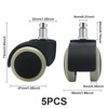 Office Chair Wheels Replacement Rubber Chair casters(Set of 5) for