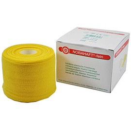 1x Nobahaft® Fine Cohesive Compression Bandage 6 cm x 20 m Roll Yellow