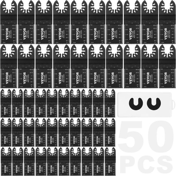 VEVOR 100PCS Oscillating Saw Blades, Quick Release Multitool Blades Kit,