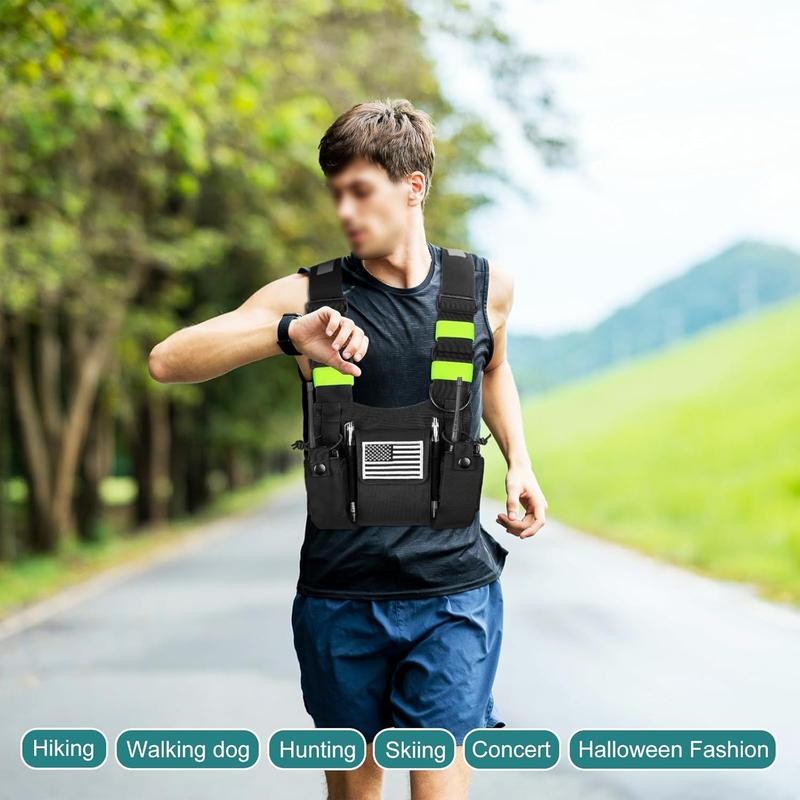 Radio Chest Harness Front Pack Pouch Holster Vest Rig for