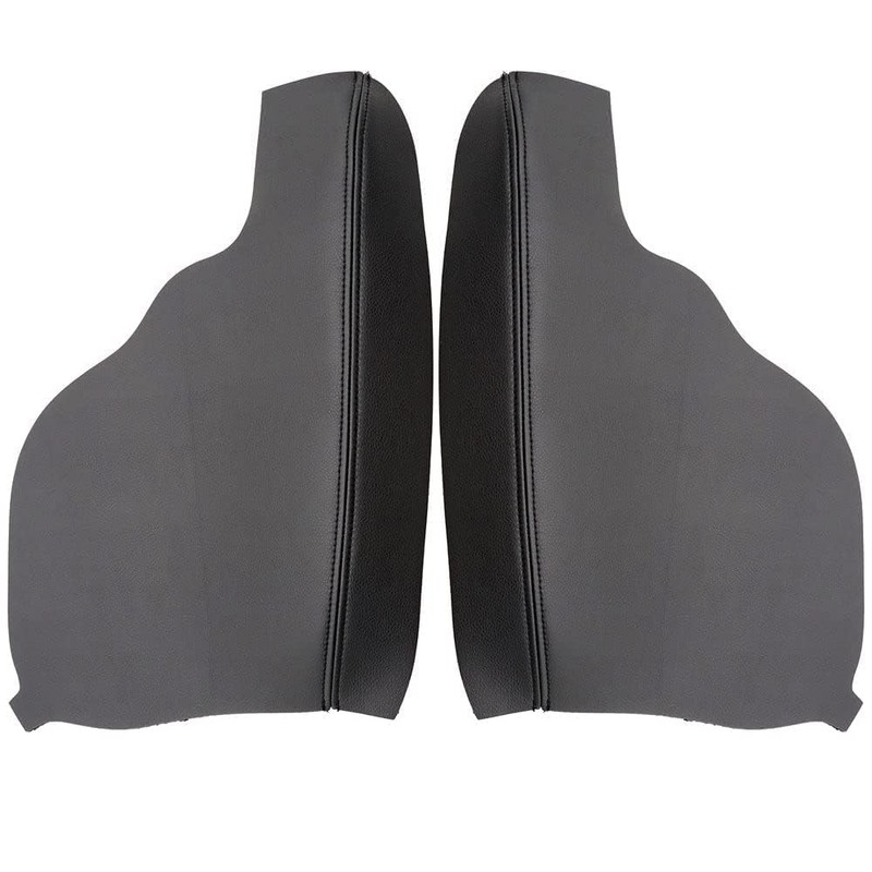 SecosAutoparts 2 Pieces Black Auto Door Panel Armrest Cover Synthetic