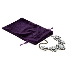 Paper Mart Velvet Drawstring Pouch - Velvet Bag with Drawstrings for Jewelry and Gift Bag – Safely Store and Showcase your Precious Pieces - Width 6 Inch