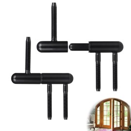 EFUTURETIME 2 x Door Hinge Wooden Door Black Renovation Hinges, Door Hinges Room Door Hinge Removable Door Hinges Silent for Wooden Doors Interior with Wooden Frames