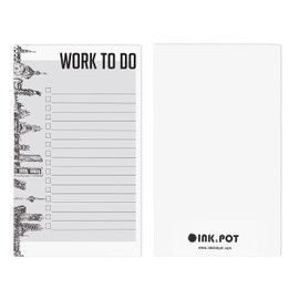 Inkdotpot Daily Planner List Pad Notepads Memo Pad, Undated To-Do List Tear Off pad - 4.5 x 7.5 Inches (50 Sheets) Organizer- Scheduler- Organize Tasks- Lists