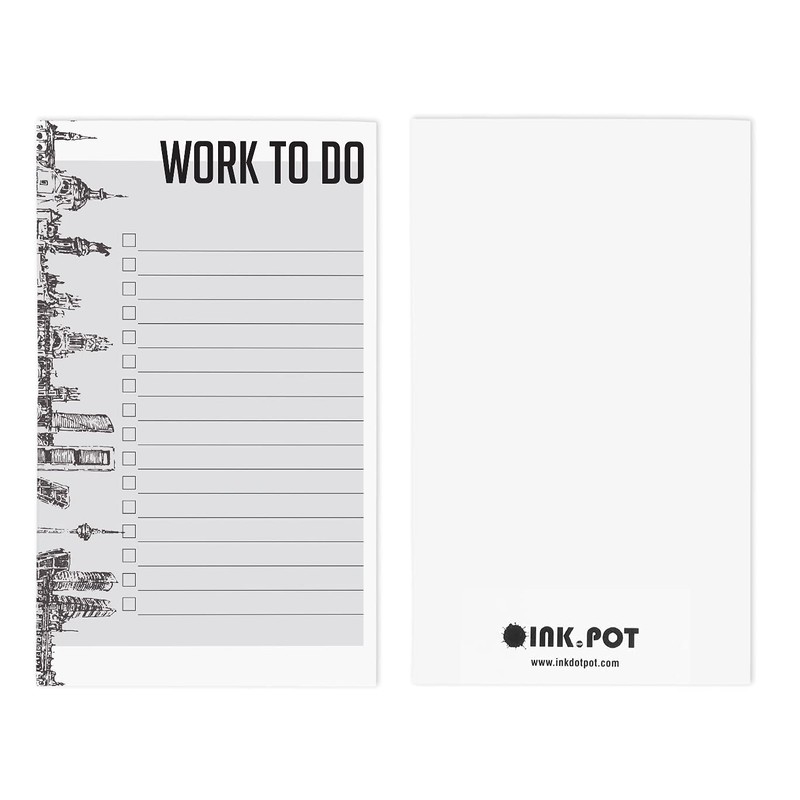 Inkdotpot Daily Planner List Pad Notepads Memo Pad, Undated To-Do