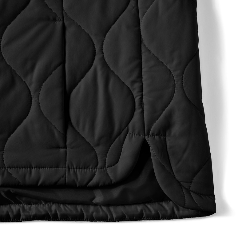 Lands' End Womens FeatherFree Onion Quilted Insulated Vest Black Regular