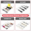 Amtido 4 Pack Drawer Organisers - Sturdy Clear Plastic -