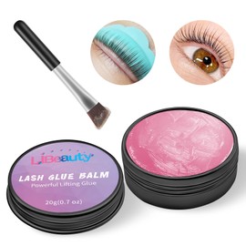 Libeauty Eyelash Lifting Glue and Eyebrow Glue, Pink Peach Flavour, Can Be Used as Gel for Eyebrow Enhancement, 20 g