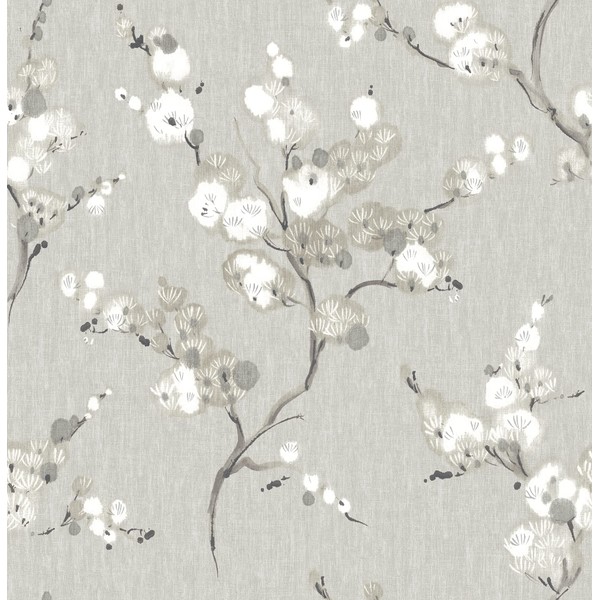 NuWallpaper Grey Mirei Peel & Stick Wallpaper