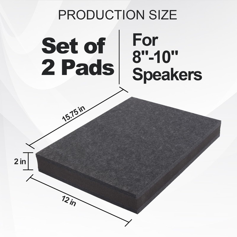2-Pack Studio Monitor Speaker Noise Isolation Pads 3-Layer Acoustic Stand