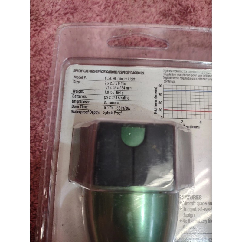 Greenlee FL2C Led Aluminum Flashlight 85 Lumens Aircraft Grade Aluminum.