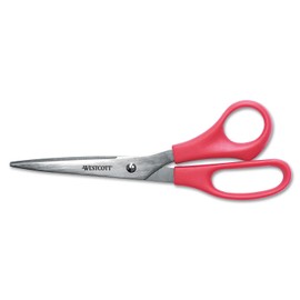 Westcott 40618 Value Line Stainless Steel Shears, 8-Inch Long, Red