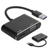 Heayzoki Adaptador USB3.0 a VGA/HDMI, Adaptador Convertidor de HDMI a