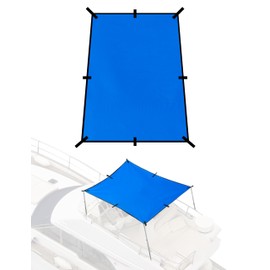 BLUEWING Sunshade for Fishing Boats Shade Canopy Waterproof Durable 1200D Polyester Sun Shade Foldable Umbrella for Protection, 6 * 5 * 4ft