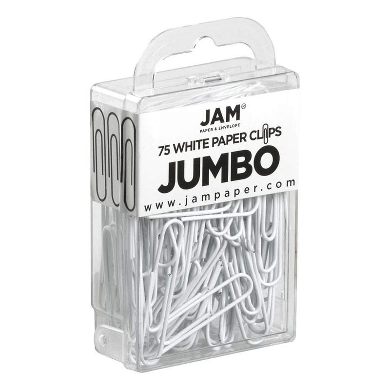 JAM PAPER Colorful Jumbo Paper Clips - Large 2 Inch
