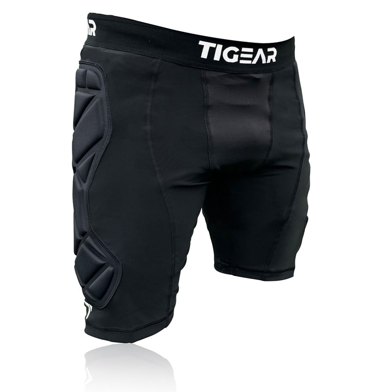 TIGEAR Defender Pro Football Goalkeeper Slider Shorts, White