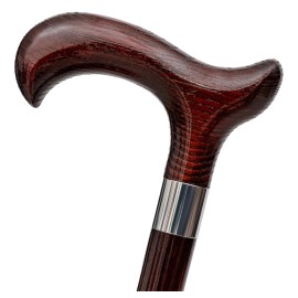 Dr. Watson - Handcrafted Wooden Walking Stick, Walking Cane with Derby Handle