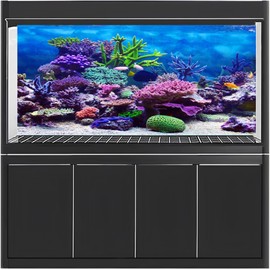 MIRRORANG 61x41cm Durable Vinyl Underwater Theme Aquarium Background Colorful Coral Tropical Fish Undersea World Fish Tank Poster Backdrop