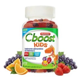 C-Boost - Gomitas Kids con Vitamina C, Libre de gluten, Colores y sabores naturales, 90 gomitas