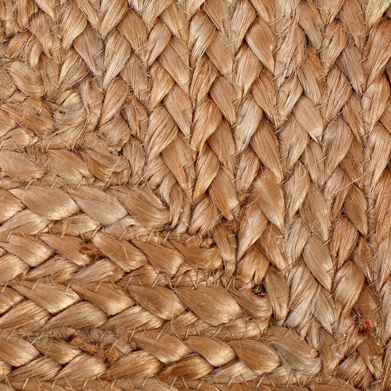Jute Braided Placemats 12x12 Inches - Natural, Farmhouse Reversible Woven