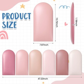 Jetec 6 Pcs Wall Padding for Kids with Autism Playroom Anti Collision 3D 15. 75 x 7. 87 Inch Peel and Stick Headboard Upholstered Wall Panels for Nursery Protection(Pink Series)