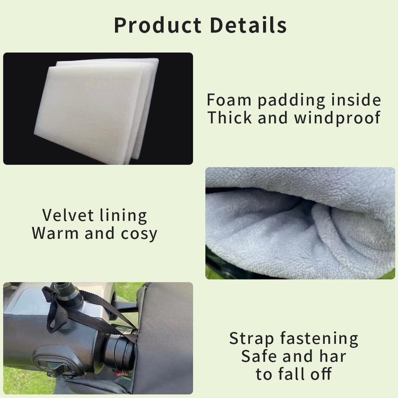 Winter Scooter Gloves, Universal Motorcycle Handlebar, Winter Thickened Plush Handlebar