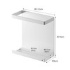 Yamazaki 5144 Magnetic Wrap Holder, Slim, White, Approx. W 5.3