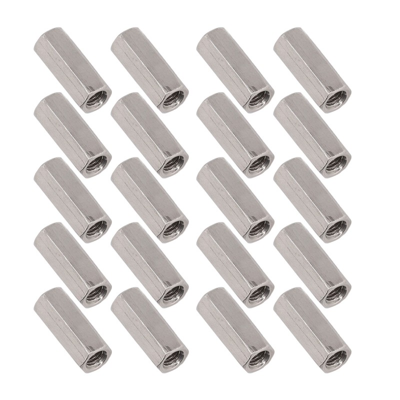 20Pcs Hex Coupling Nut 304 Stainless Steel Rust Proof Female