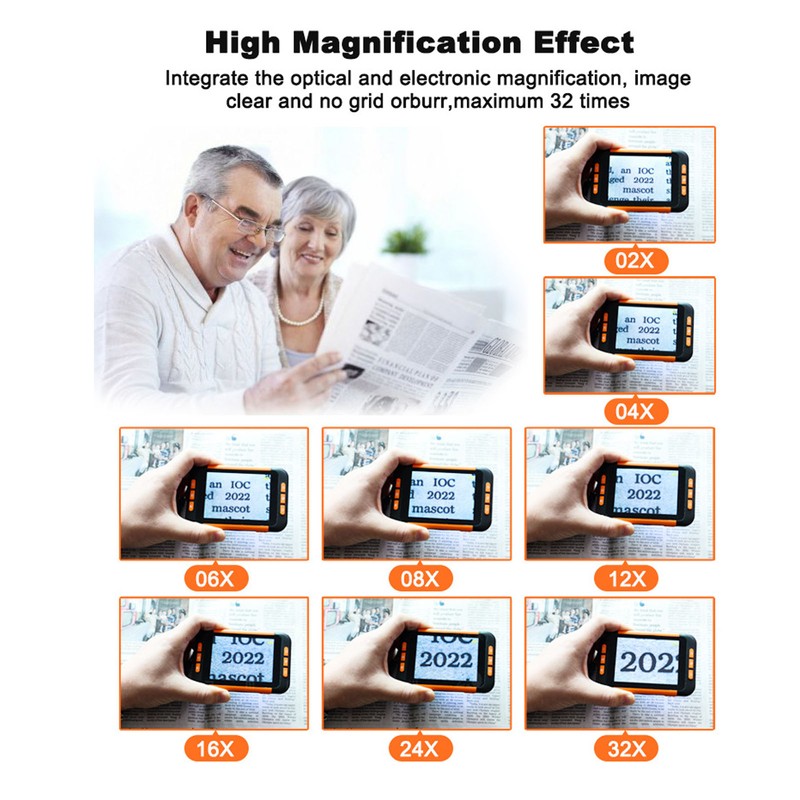3.5 Inch LCD Portable Digital Video Magnifier 2‑32X Electronic Reading