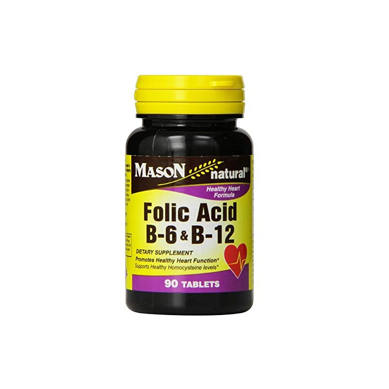 Mason Natural Folic Acid, B-6 & B-12 Tablets 90 ea