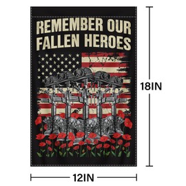 Martyrs And Veterans Garden Flag 12x18 Inches Tribute To Heroes Double Sided Flag Double Sided Vertical Garden Flag Commemorative Day Outdoor Courtyard Daily Display Patriotic Decoration