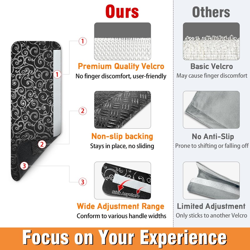 Refrigerator Door Handle Covers, Set of 4, Non-Slip Fridge Handle