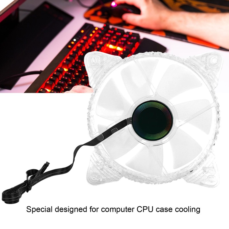 RGB MultiColor CPU Cooling Fan Computer Case Cooler Fan Ventilator