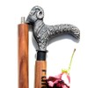 Wooden Walking Cane with Aluminium Handle Sheep - Handmade, Ergonomic,