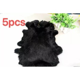 Unbranded 5PCS Rabbit Fur Skin Leather Hides Craft Pelts Animal Training Crafts Fly Tying