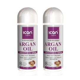 Ican London Hair Polisher Argan Oil Smoothing Serum, 2 X 207ml