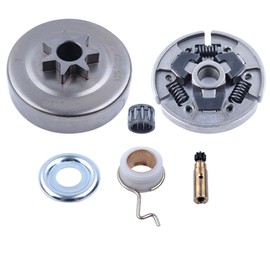 Sprocket Clutch Drum 3/8-7T Needle Bearing Kit for Stihl 017 018 021 023 025 MS170 MS180 MS210 MS230 MS250 Chainsaw with E-Clip Worm Gear Oil Pump