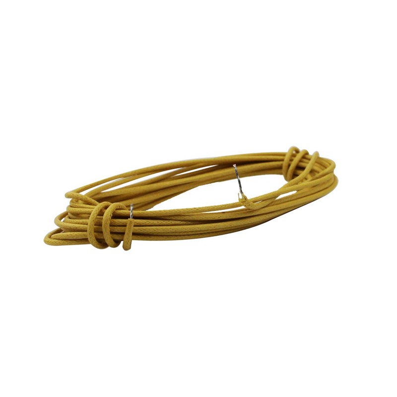 Guyker Cloth-Covered Braided Guitar Wire - 15 Feet (5-white/5-black/5-yellow) Electrics