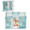 25.5" Dog Playpen 9+1 Panel Plastic Puppy Playpen for Small/Medium