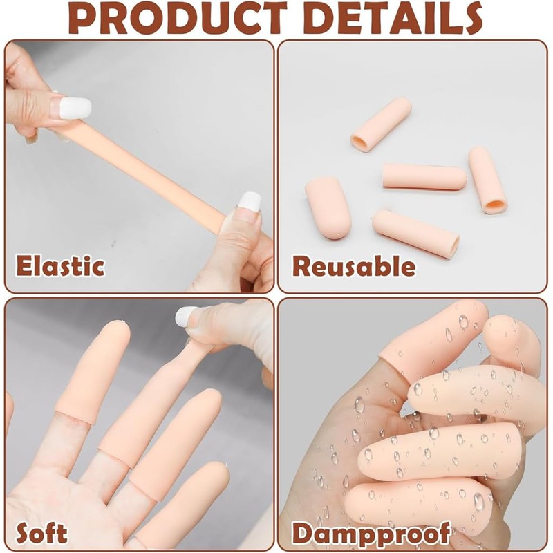 10 PCS Gel Finger Cots, Finger Protector Support, New Material
