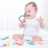 Dirbabi Silicone Baby Teether, Teething Toy Ring for Babies, Easy