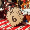 d6 Christmas Tree Holiday Ornament | Laser Cut, D&D Dice