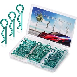 KCRTEK 50Pcs RC Body Clips,RC Clips for All 1/10 1/12 Scale Redcat HPI Himoto HSP Exceed RC Car Parts Truck Buggy Shell Replacement Green