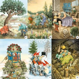Inge Look Postcards Set of 12 (no 67-72) Size: 10.5 x 15 cm, Set of 6 Cards